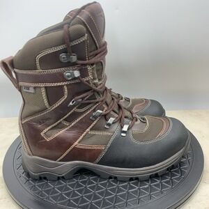 LL Bean Boots Men Size 10 Shoes Brown Black Leather Tall Winter Snow Tek 2.5